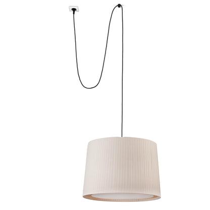 Lámpara Colgante SAMBA Negra Beige con Clavija FARO 68604-44