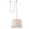Lámpara Colgante SAMBA Negra Beige con Clavija FARO 68604-44