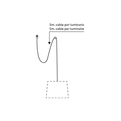 Lámpara SAMBA fabricada en Acero color Negro Mate, ideal para habitaciones