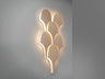 Aplique de Pared de diseño Serea de Schuller (Serea) en color Dorado Anodizado con luz indirecta - Ref 689542.

