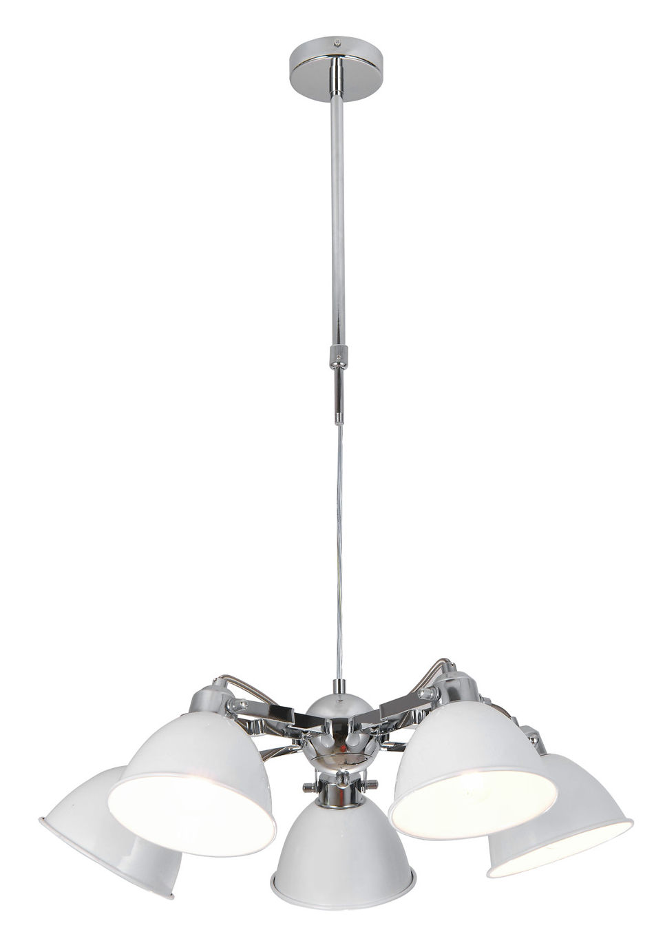 Lámpara moderna con altura regulable de 52 a 81 cm, ideal para salones