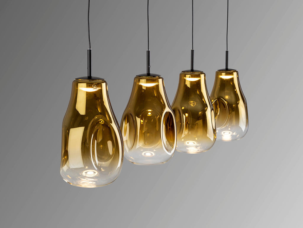 Lámpara 4 Luces Aledis Negro-Dorado - Regulable - Schuller - 314695 - Vista 7