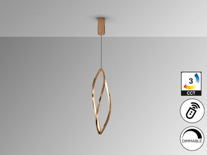 Lámpara Colgante LED Adele 35W Oro Rosa Schuller en ambiente decorado | Schuller