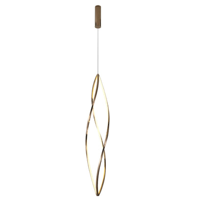 Lámpara Colgante LED Adele 60W Oro Rosa con Mando Schuller en ambiente decorado | Schuller