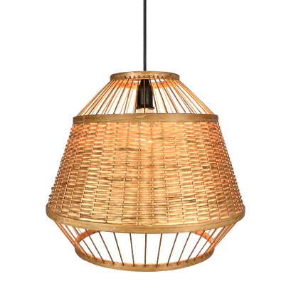 Colgante Croton fabricado en bambú natural color madera, estilo rústico
