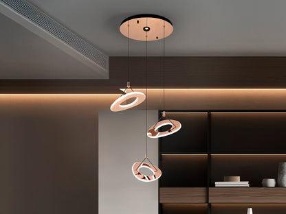 Lámpara de Techo LED Mirena 60W Oro Rosa Schuller en ambiente decorado | Schuller