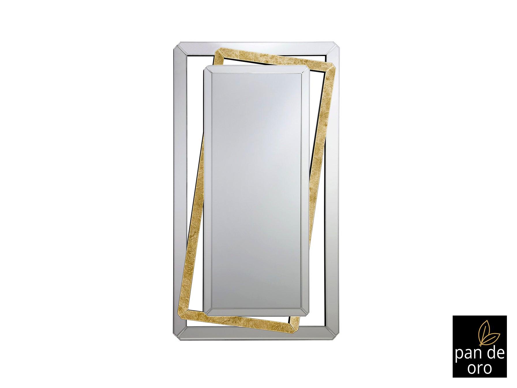 Espejo de Pared Nora 100x180 cm Pan de Oro Biselado Schuller - Vista frontal principal en fondo blanco | LuzGurú