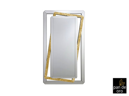 Espejo de Pared Nora 100x180 cm Pan de Oro Biselado Schuller - Vista frontal principal en fondo blanco | LuzGurú
