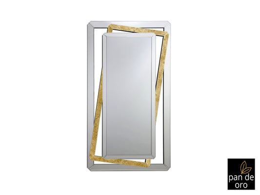 Espejo de Pared Nora 100x180 cm Pan de Oro Biselado Schuller - Vista frontal principal en fondo blanco | LuzGurú