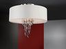 Plafón de Techo Domo de Schuller (Domo) con pantalla blanca y cascada de eslabones cromados en el interior - Ref 69441581.

