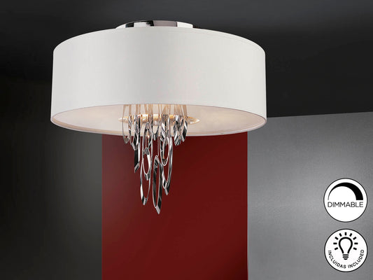 Plafón Domo 4 Luces 55 cm Cromo Schuller en ambiente decorado | Schuller