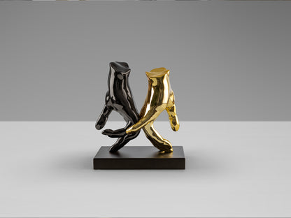 Figura Decorativa Manos Gris/Oro - Schuller - 297998 - Vista 6