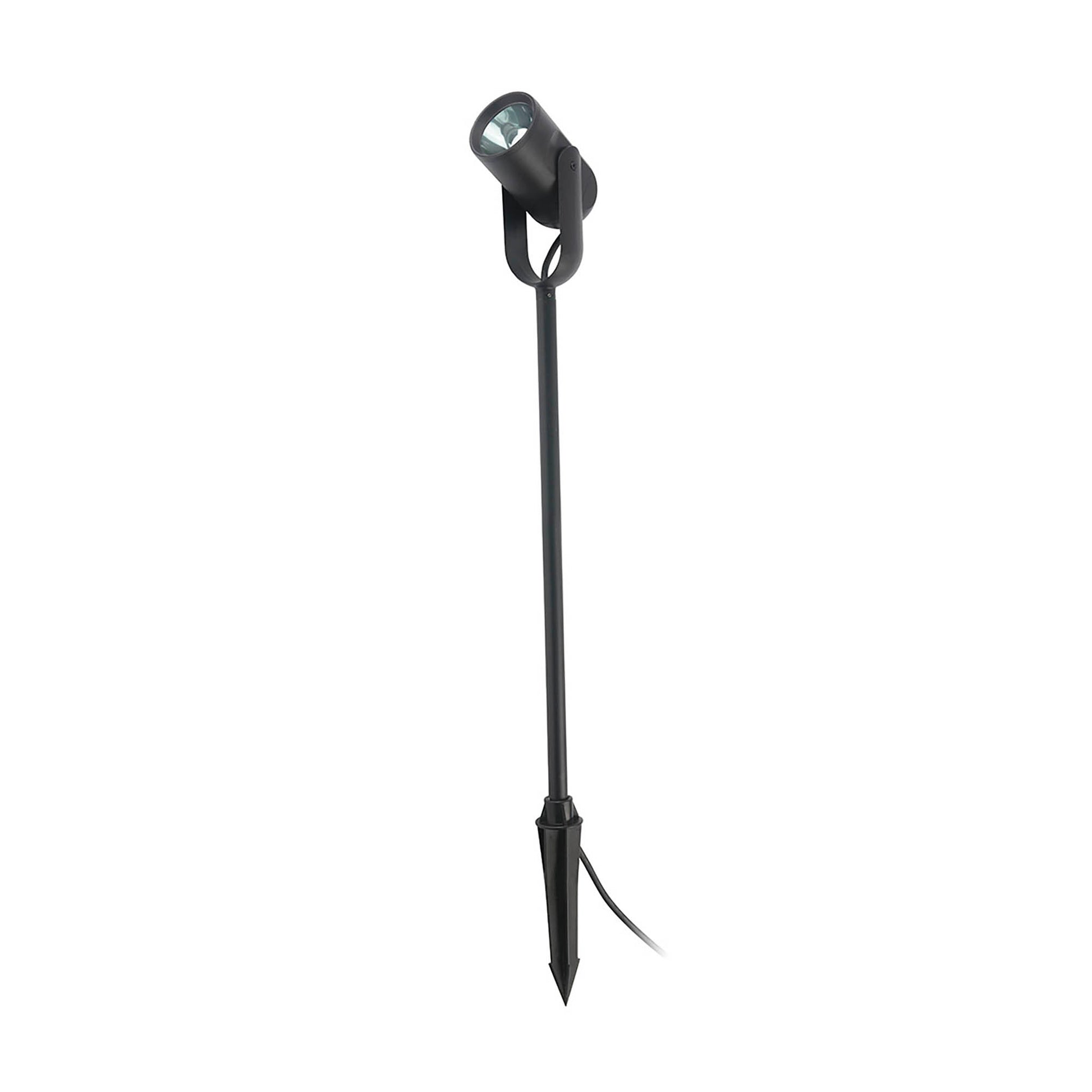 Estaca LED Jardín Negro FARO SLOT 500, iluminación exterior decorativa