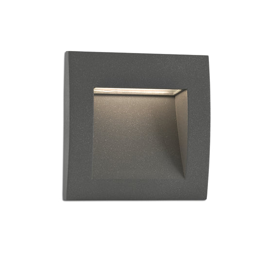 Empotrable de Pared Exterior LED Sedna SQ 140 Gris Oscuro Faro - vista principal | FARO