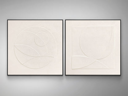 Set de Bajorrelieves Decorativos Albos 100x100 cm Marco Negro Schuller en ambiente decorado | Schuller