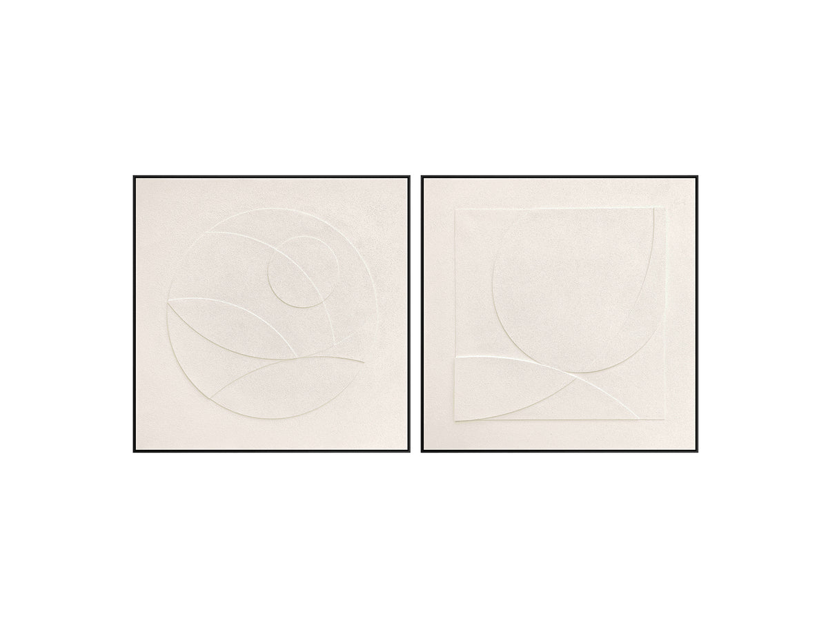 Set de Bajorrelieves Decorativos Albos 100x100 cm Marco Negro Schuller - vista principal | Schuller