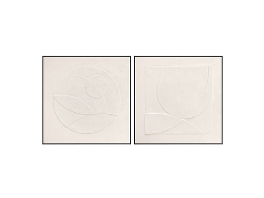 Set de Bajorrelieves Decorativos Albos 100x100 cm Marco Negro Schuller - vista principal | Schuller