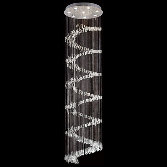Lámpara de Techo Holograma Redonda 60 cm Cristal Lumit Interlusa - Vista frontal principal en fondo blanco | LuzGurú