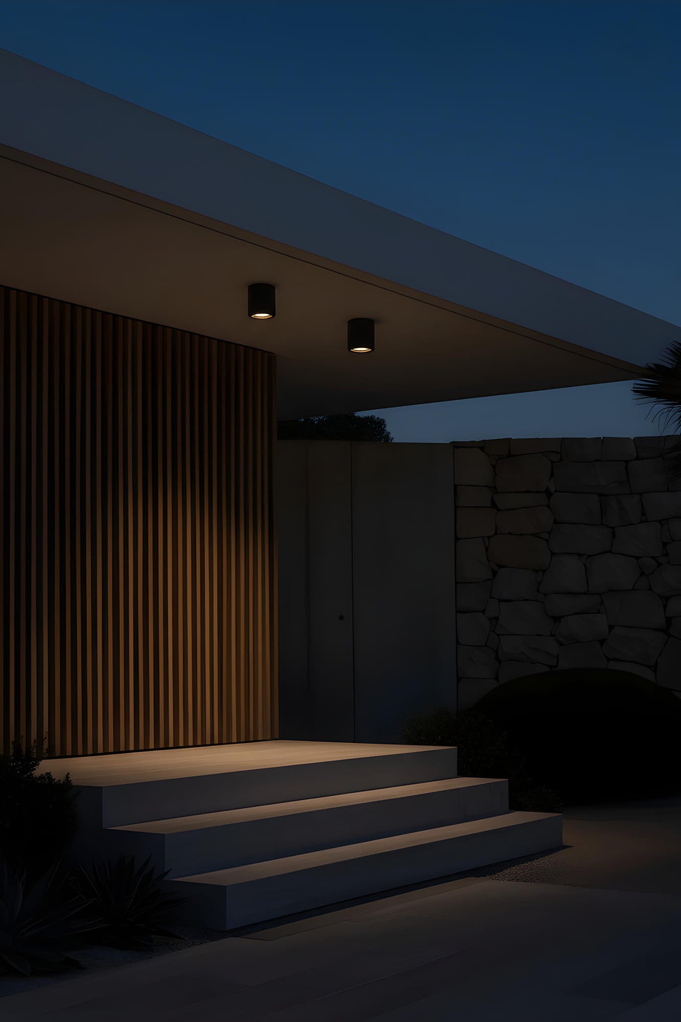 Plafón GOZ fabricado en aluminio color gris oscuro