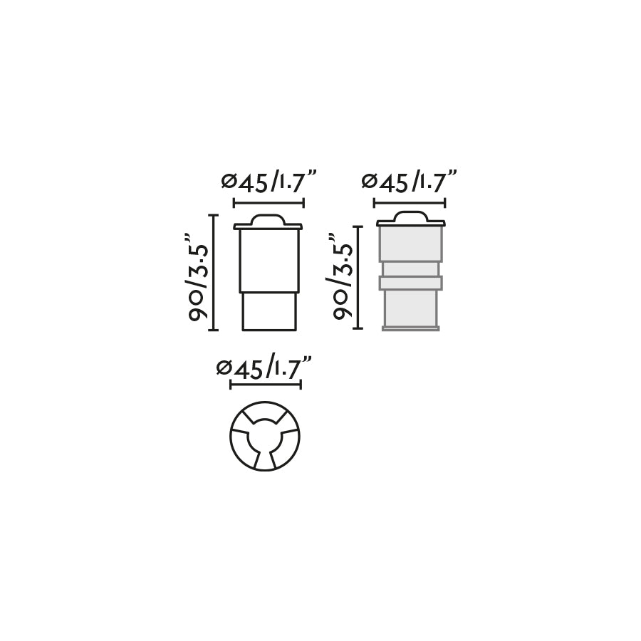 Empotrable Kane fabricado en Acero Inoxidable 316L color Inoxidable