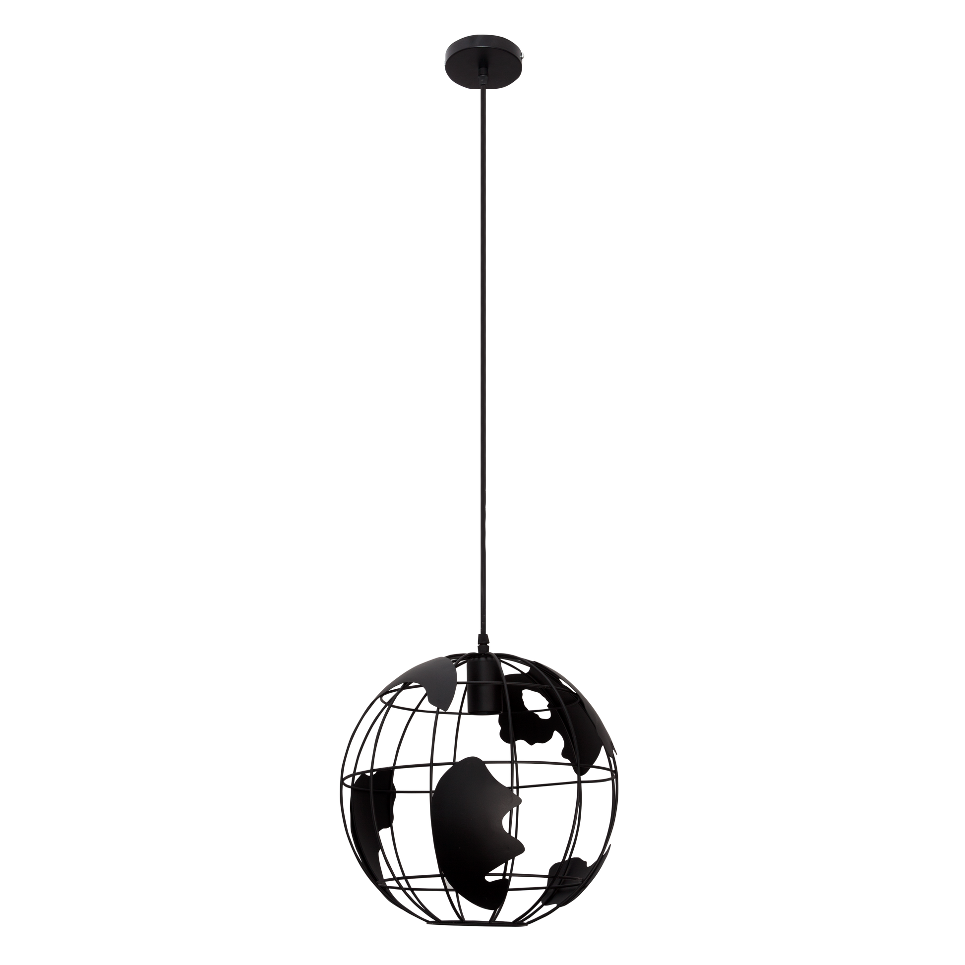 Colgante Orbe Negro E27 de Fabrilamp, diseño moderno y elegante para tu hogar.