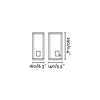 Aplique de pared NALA con protección IP54, perfecto para iluminación exterior