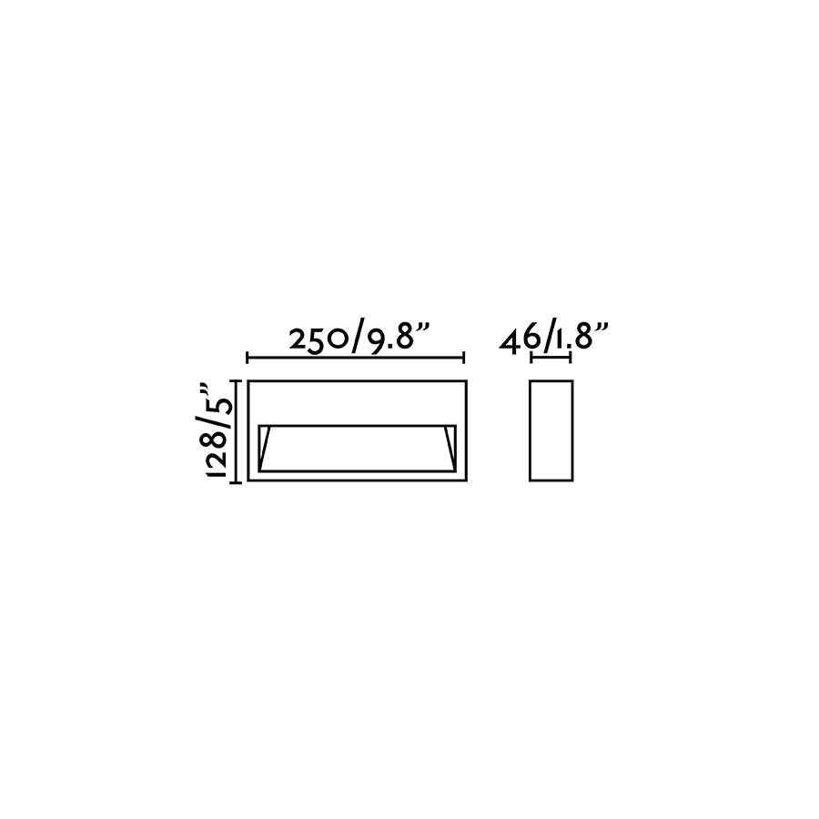 Aplique Grada fabricado en Aluminio color Marrón Óxido, ideal para exteriores.