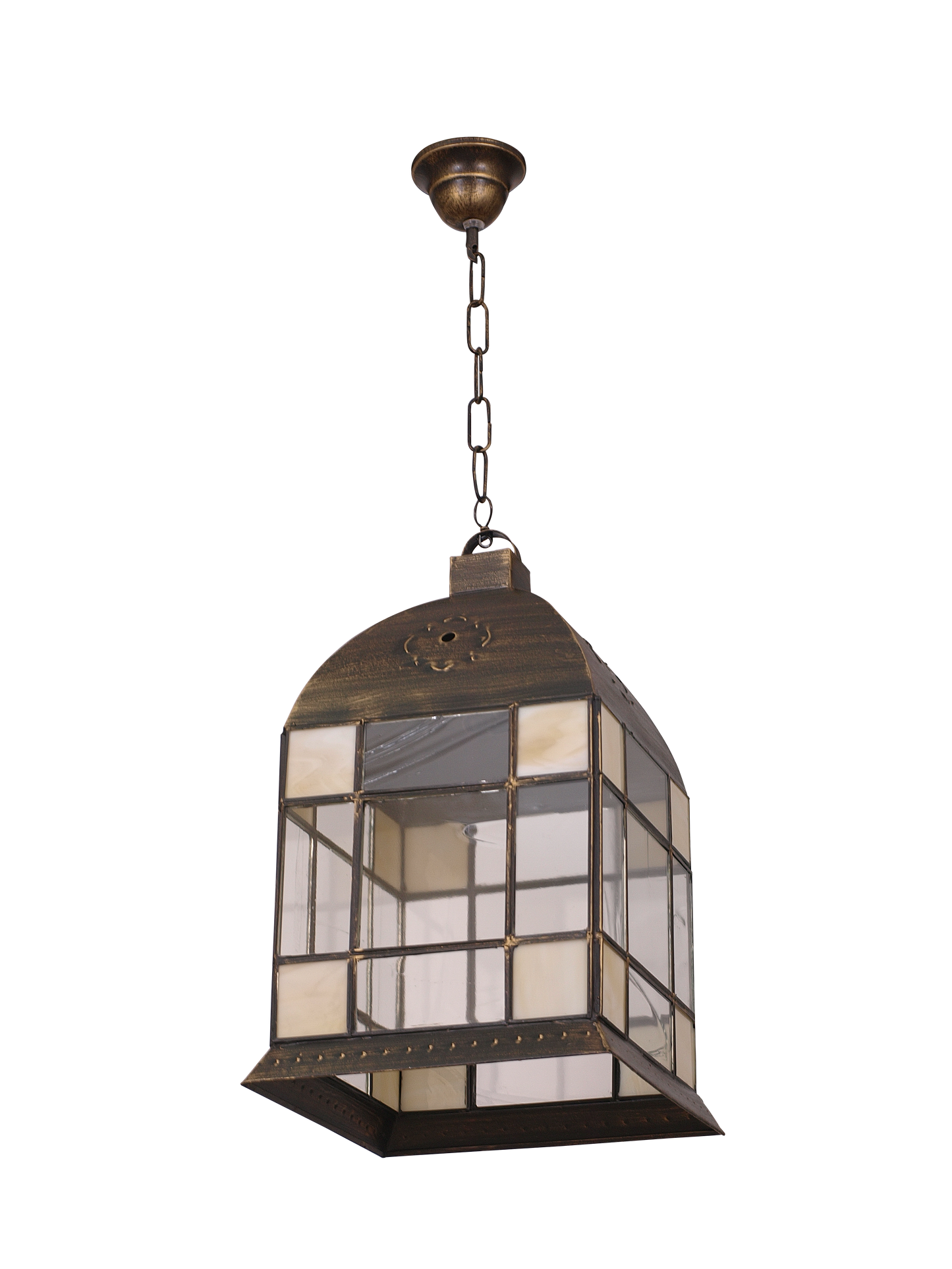 Farol Mudejar fabricado en Metal color Beige, lámpara colgante decorativa