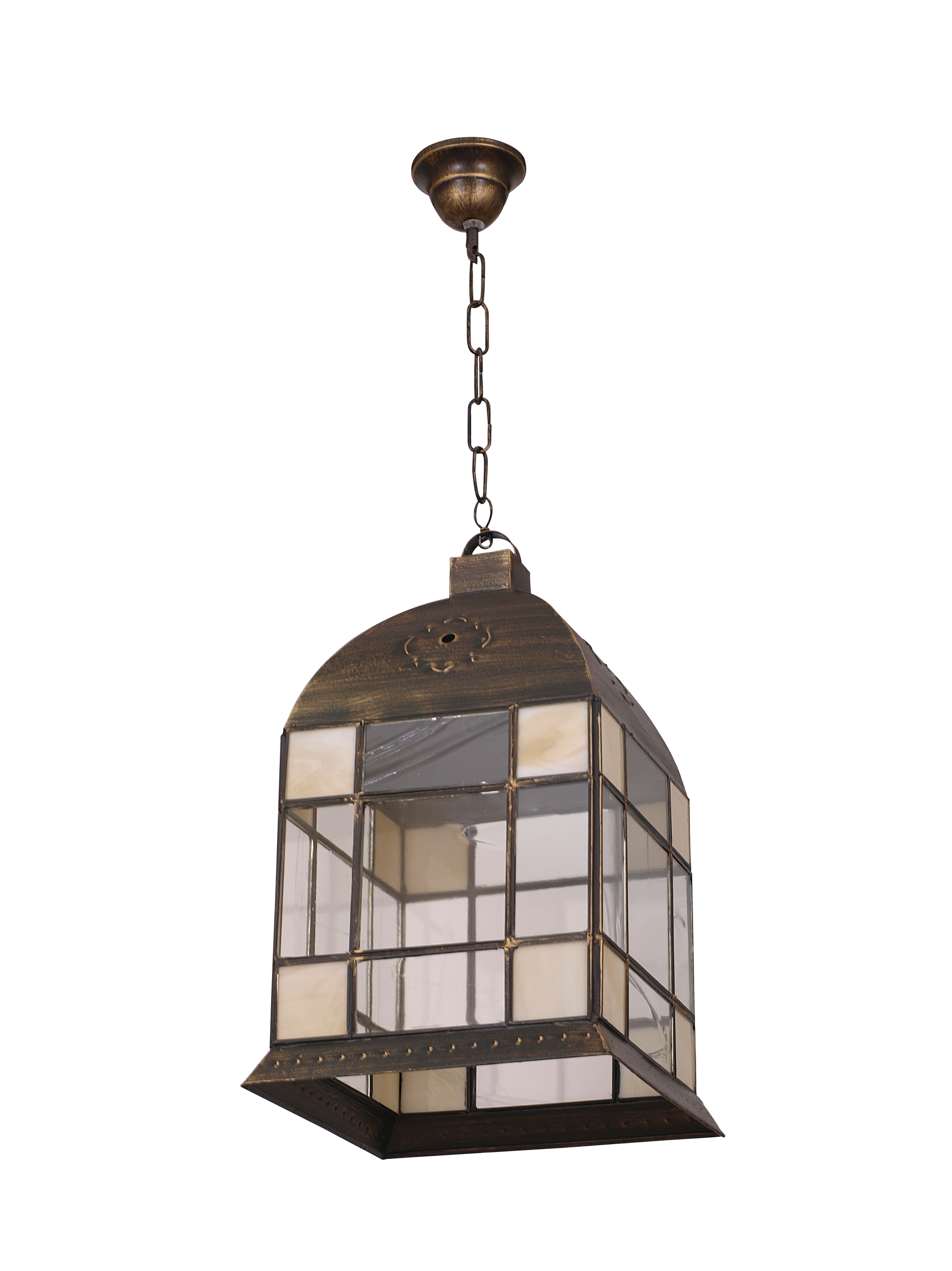 Farol Mudejar fabricado en Metal color Beige, lámpara colgante decorativa