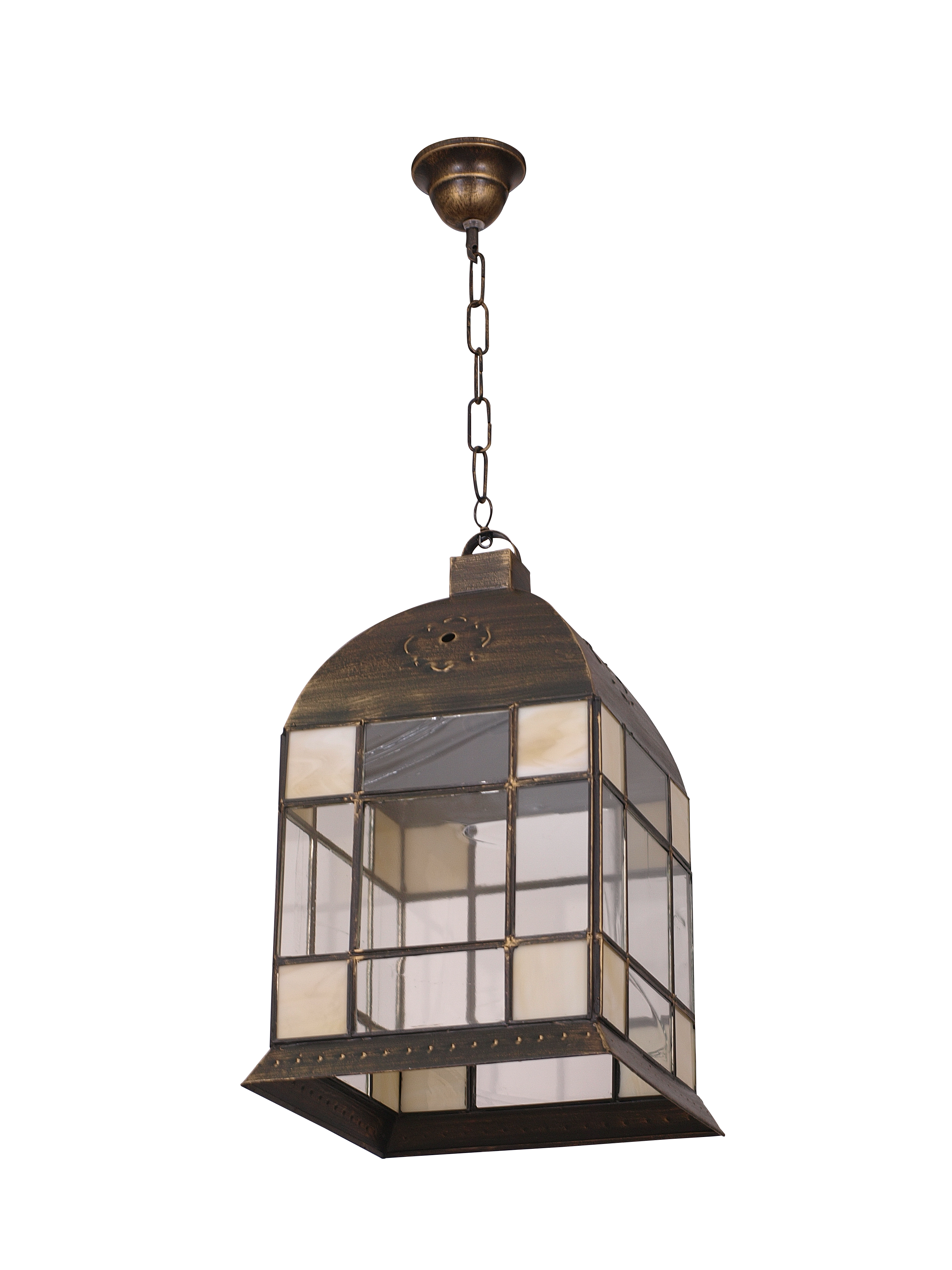 Farol Mudejar fabricado en Metal color Beige, lámpara colgante decorativa