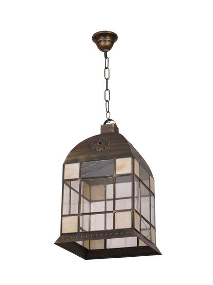 Farol Mudejar fabricado en Metal color Beige, lámpara colgante decorativa