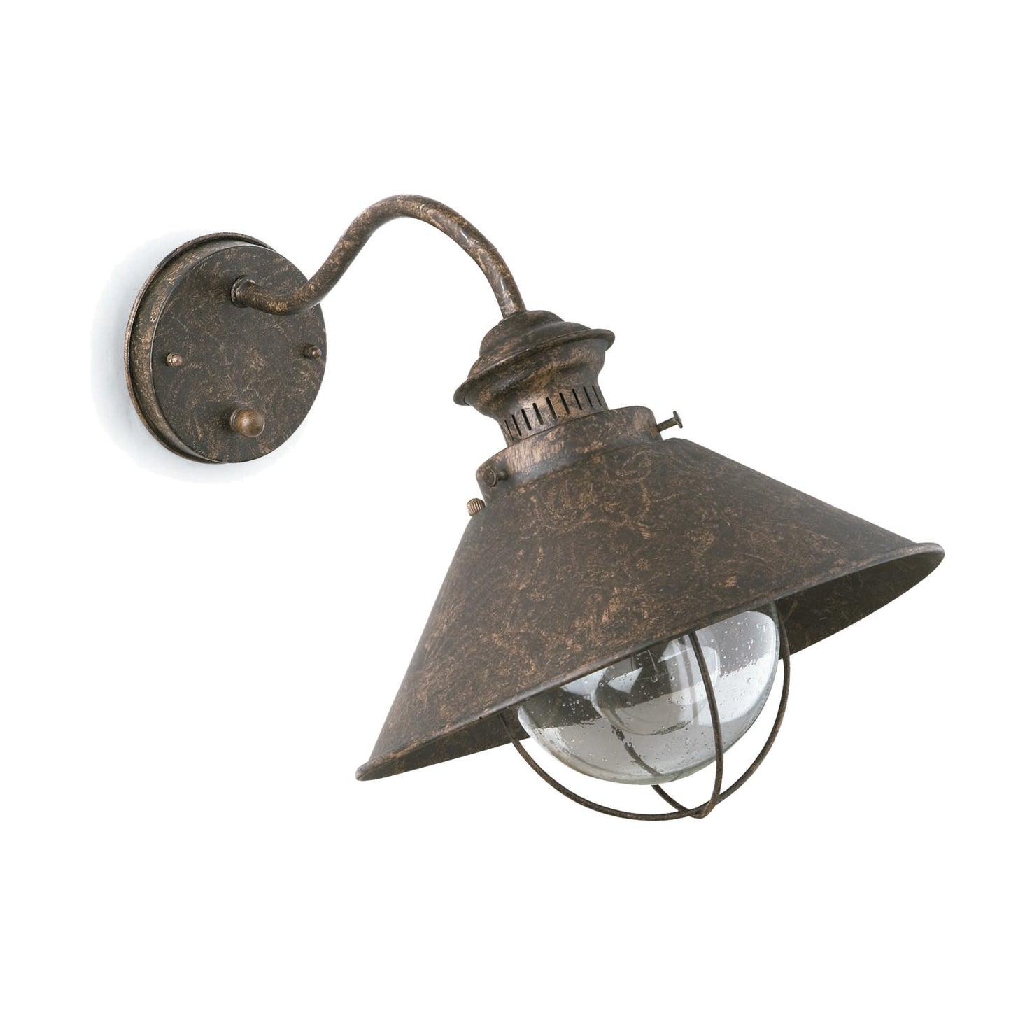 NÁUTICA Aplique Exterior Clásico Marrón Óxido FARO para terraza y jardín. Ref. 71110