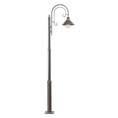 Farola Clásica NAUTICA Marrón Óxido FARO 71116 para jardín y exterior.