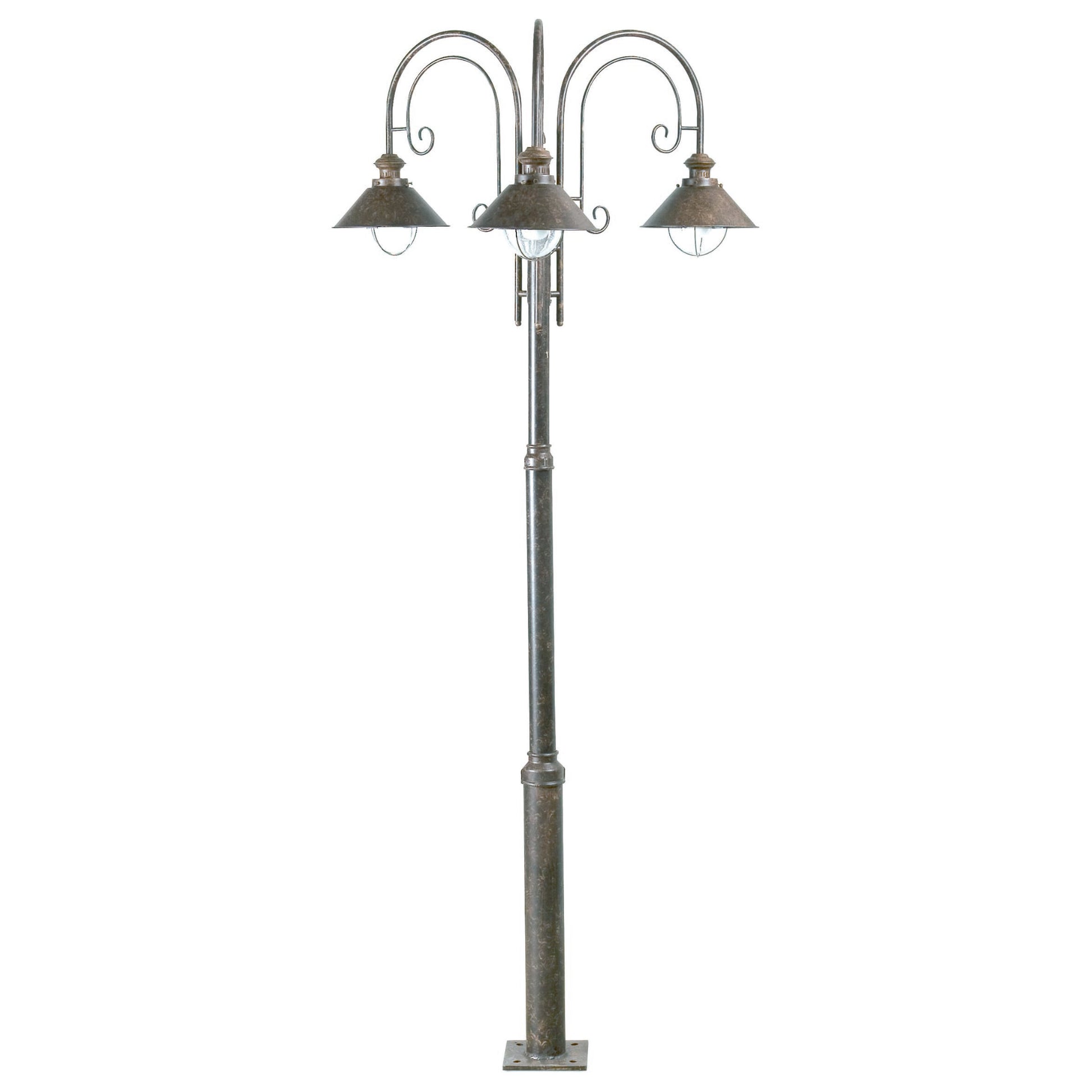 Farola Clásica Náutica Marrón Óxido FARO 71118 para jardín