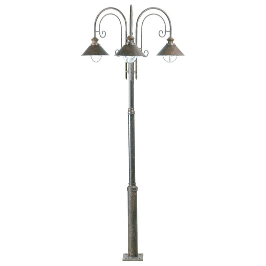 Farola Clásica Náutica Marrón Óxido FARO 71118 para jardín