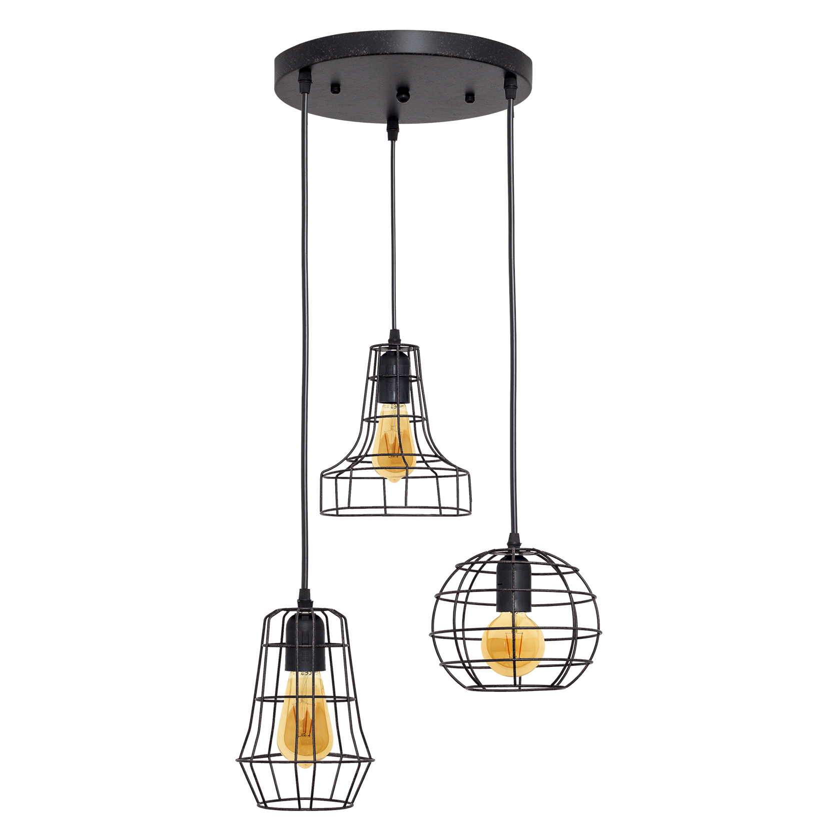 Colgante MARCAJE fabricado en metal color marrón, ideal para iluminar interiores con estilo