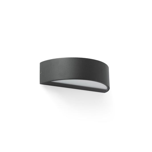 OVAL Aplique Gris Oscuro Exterior Faro 71276 para iluminación duradera