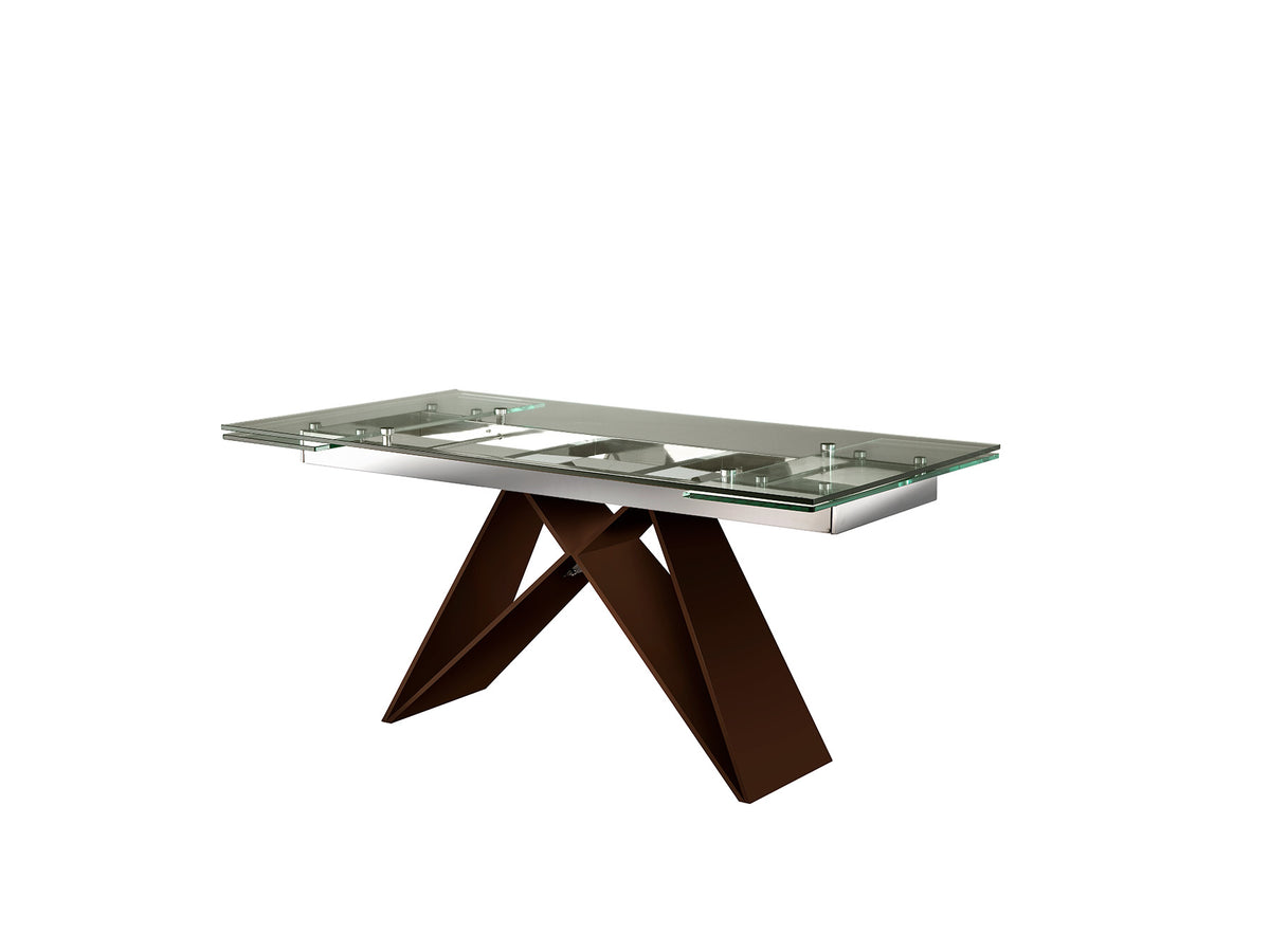 Mesa de Comedor Extensible Mika 160/220 cm Cristal Schuller - Marrón | Schuller · Ref. 713023