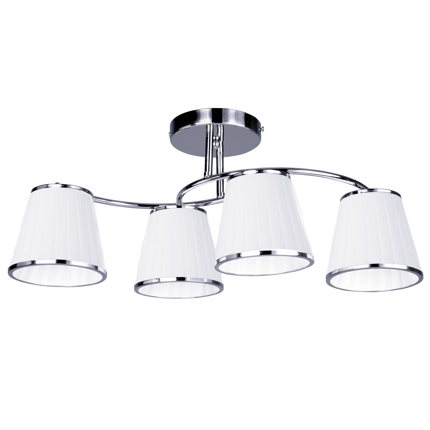 Lámpara de techo Lantanas con 4 luces E27, ideal para crear ambiente acogedor en el salón