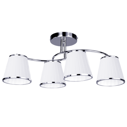 Lámpara de techo Lantanas con 4 luces E27, ideal para crear ambiente acogedor en el salón