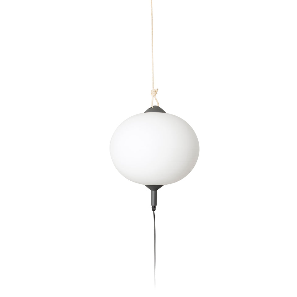 Modelo 3D interactivo y realidad aumentada de Lámpara Portátil y Colgante Exterior Saigon R45 Gris y Blanco Mate FARO