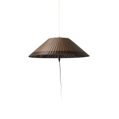 Lámpara colgante SAIGON FARO de mimbre marrón, portátil para exterior. Ref: 71584-08