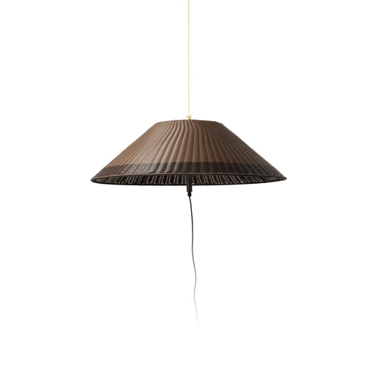 Lámpara colgante SAIGON FARO de mimbre marrón, portátil para exterior. Ref: 71584-08