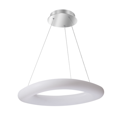 Colgante Paris fabricado en Metal color Plata y Policarbonato Blanco