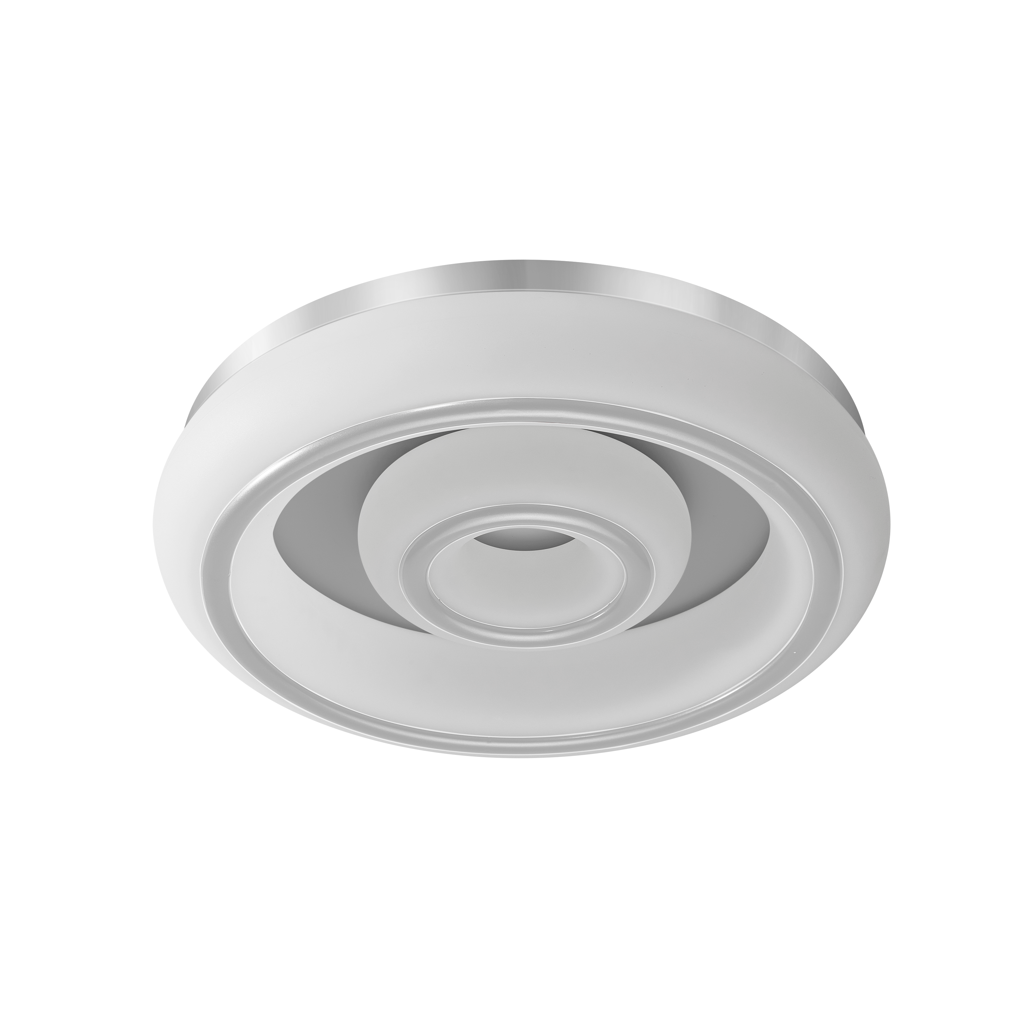 Plafón Paris LED 66W Blanco/Plata de Fabrilamp, diseño moderno y elegante para interiores.