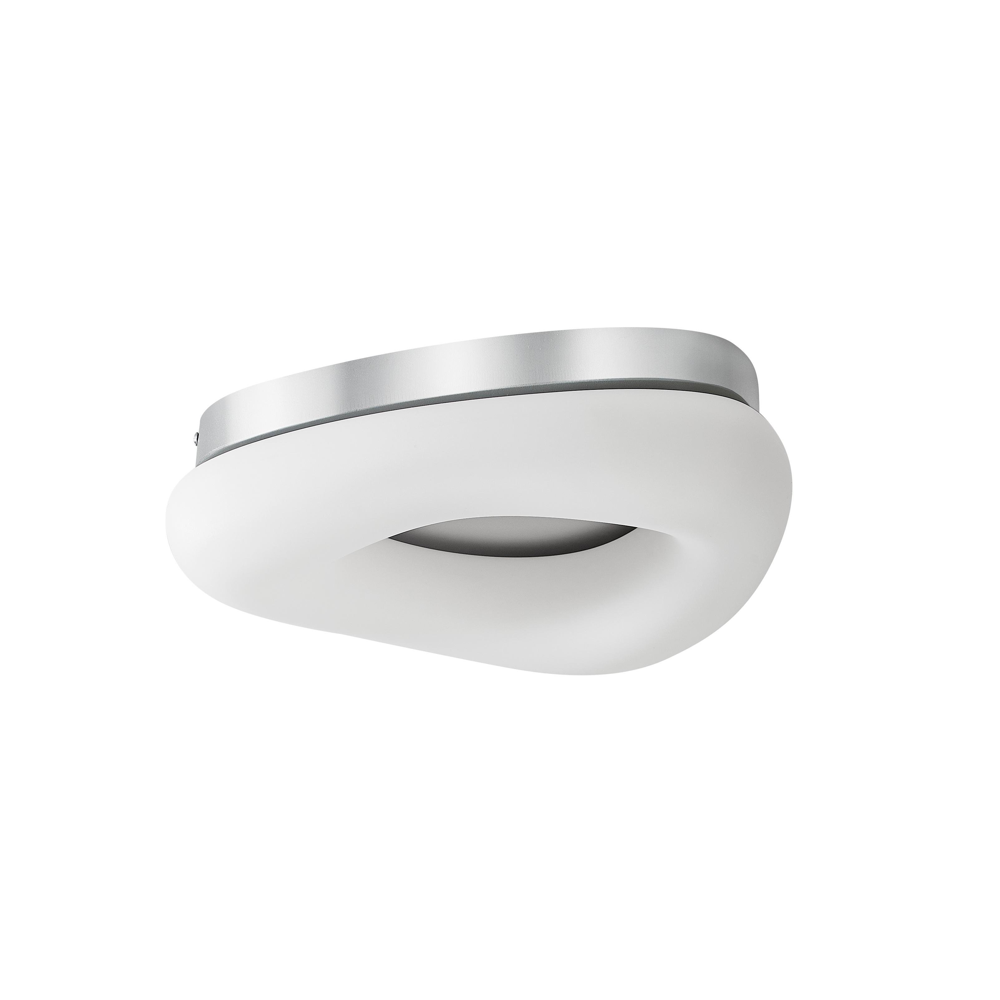 Plafón LED Paris 25W Blanco/Plata de Fabrilamp, diseño moderno y elegante para interiores.