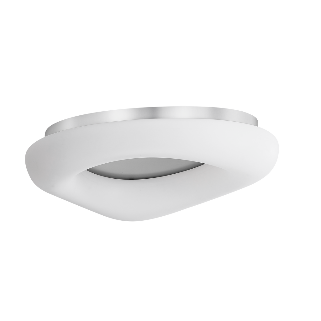 Plafón PARIS LED Moderno Blanco/Plata 60W 5100lm con mando a distancia - luzguru.com