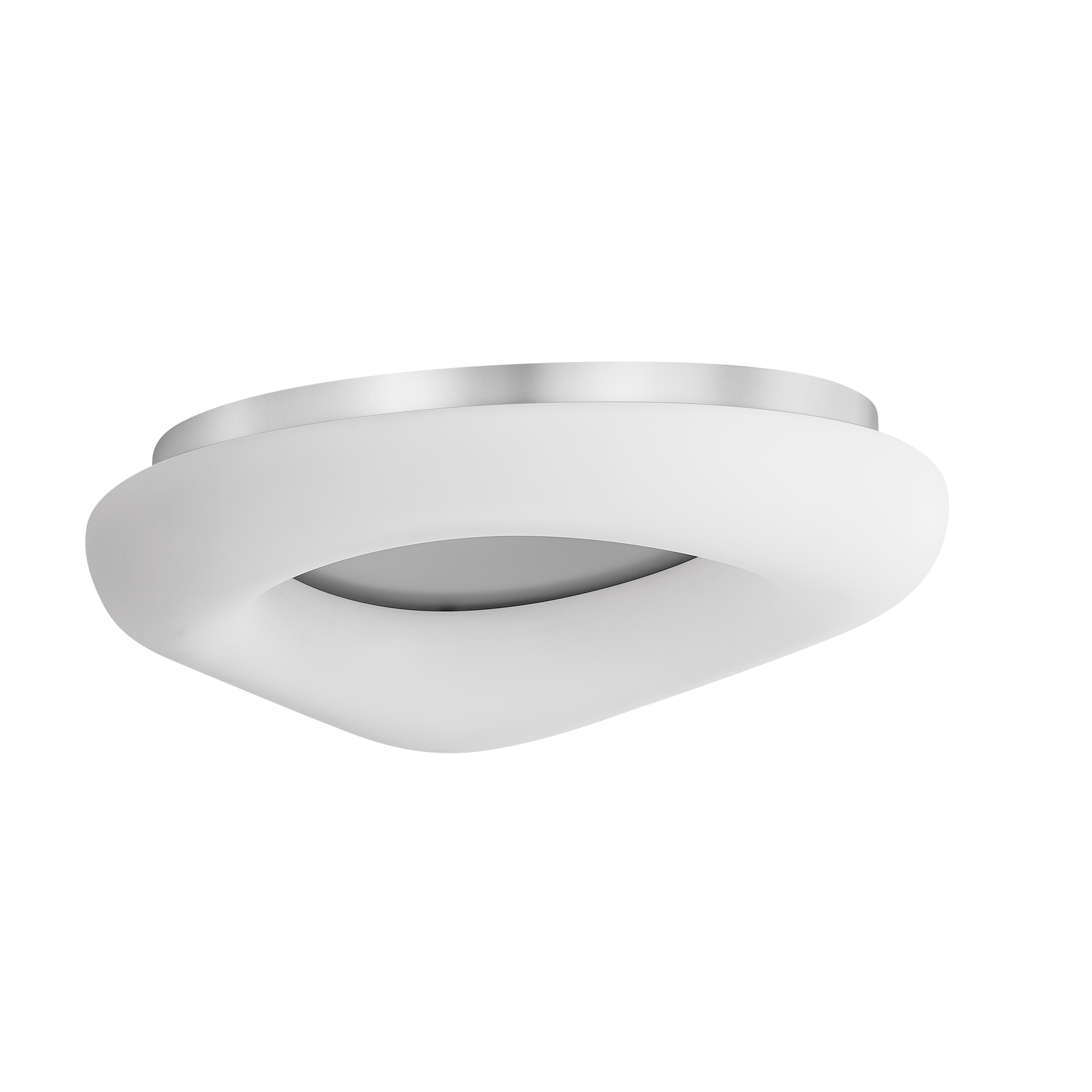 Plafón PARIS LED Moderno Blanco/Plata 60W 5100lm con mando a distancia - luzguru.com