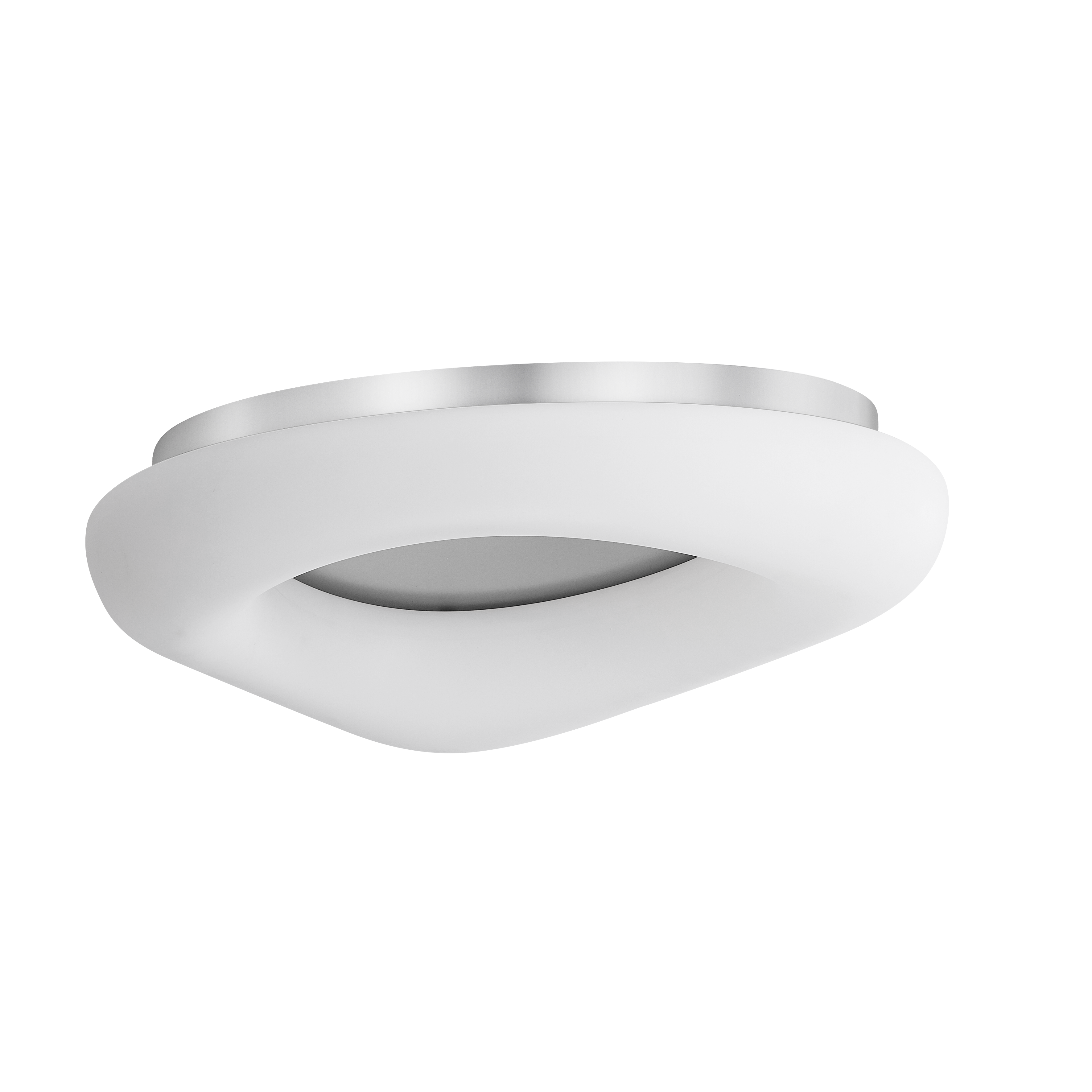 Plafón PARIS LED Moderno Blanco/Plata 60W 5100lm con mando a distancia - luzguru.com