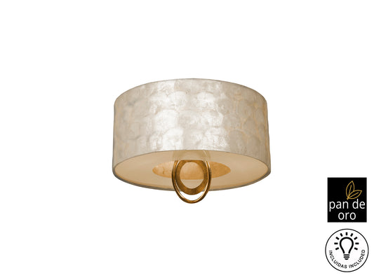 Plafón de Techo Edén Ø40 cm 3 Luces Pan de Oro con Nácar Schuller - vista principal | Schuller